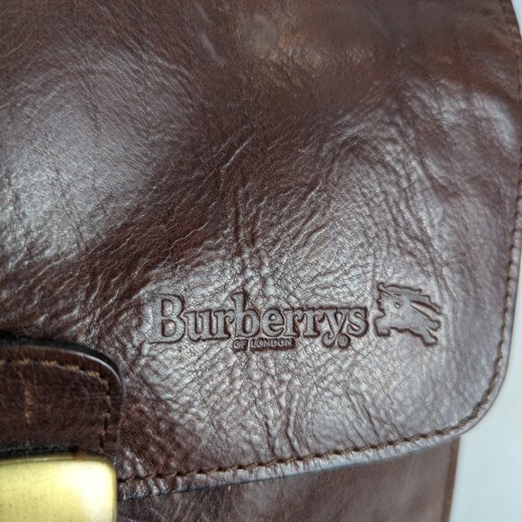 Vintage Burberry Pure Leather Backpack Brown main image 10